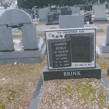 BRINK Andries Petrus 1935-1980