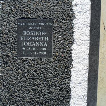 BOSHOFF Elizabeth Johanna 1948-2000