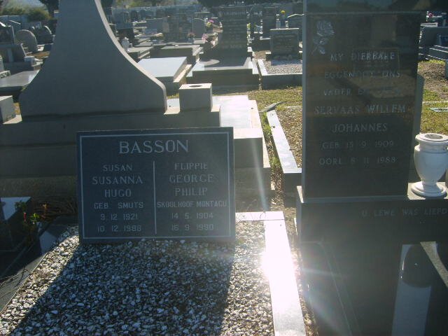 BASSON George Philip 1904-1990 &amp; Susanna Hugo SMUTS 1921-1988