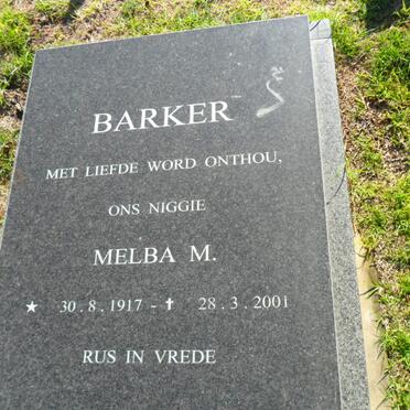 BARKER Melba M. 1917-2001