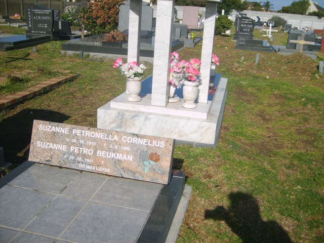 CORNELIUS Suzanne Petronella 1910-19?? :: BEUKMAN Suzanne Petro 1941-