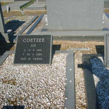 COETZEE Joy 1919-1989