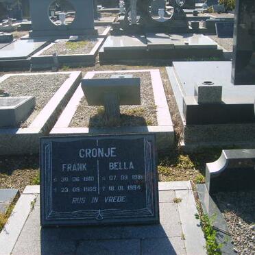 CRONJE Frank 1910-1989 :: CRONJE Bella 1931-1994