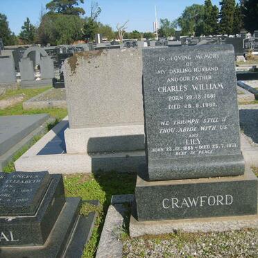 CRAWFORD Charles William 1881-1962 &amp; Lily 1888-1971