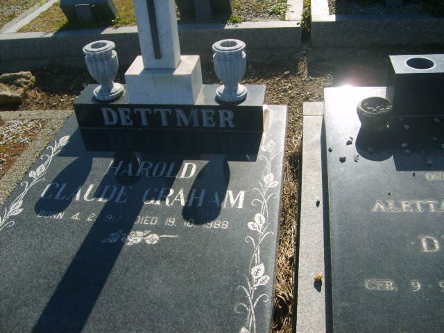 DETTMER Harold Claude Graham 1912-1988