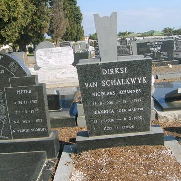 DIRKSE Nicolaas Johannes, van Schalkwyk 1906-1977 &amp; Jeanette MARITZ 1906-1990