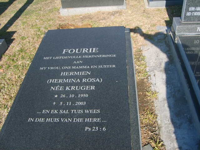 FOURIE Hermina Rosa nee KRUGER 1950-2003