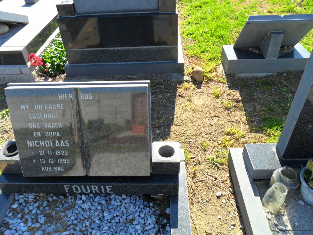 FOURIE Nicolaas 1922-1995