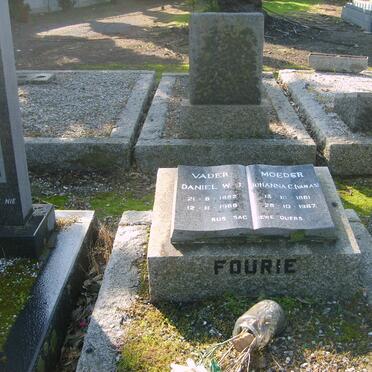 FOURIE Daniel W.J. 1882-1968 Johanna C. VAN AS 1881-1967