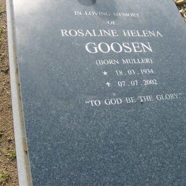 GOOSEN Roseline Helena nee MULLER 1934-2002