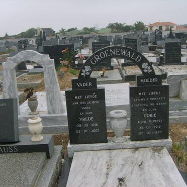 GROENEWALD Vrede 1918-2003 &amp; Cobie VIVIER 1919-1983