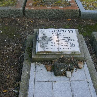 GELDENHUYS Barend Petrus 1904-1964 &amp; Anna Dorothea OSBORNE 1904-1990