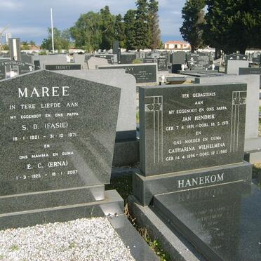 HANEKOM Jan Hendrik 1891-1971 &amp; Catharina Wilhelmina 1896-1980