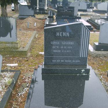 HENN Sophia Susanna 1904-1977