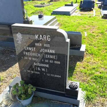 KARG Ernst Freiderick 1933-1996 &amp; Susanna 1935-2004