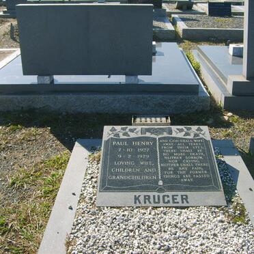 KRUGER Paul Henry 1927-1979 &amp; Martie 1929-2010