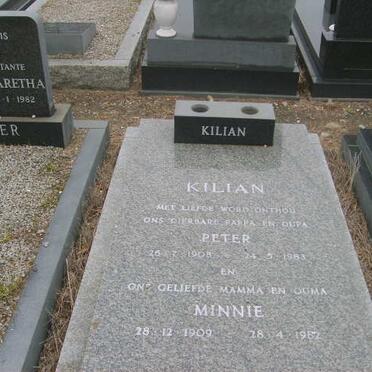 KILIAN Peter 1908-1983 &amp; Minnie 1909-1982