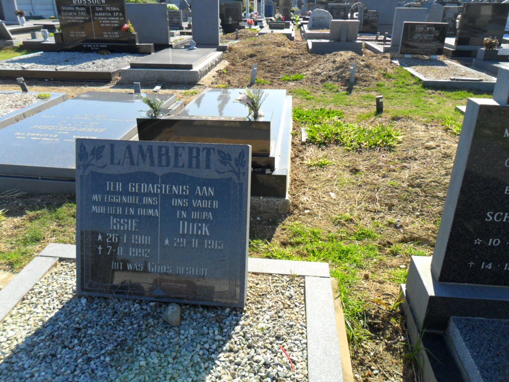 LAMBERT Dick 1915- &amp; Issie 1918-1992