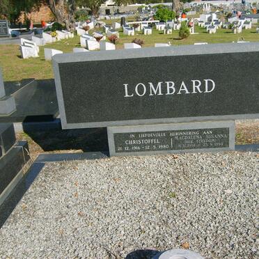 LOMBARD Christoffel 1916-1980 &amp; Magdalena Susanna STRYDOM 1914-1994