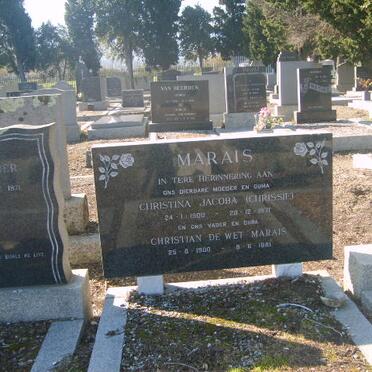 MARIAS Christian de Wet 1900-1981 &amp; Christina Jacoba 1900-1971