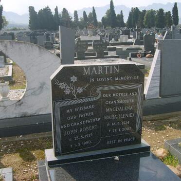 MARTIN John Robert 1925-1990 &amp; Maria Magdalena 1924-2007