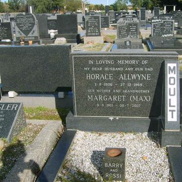 MOULT Horace Allwyne 1906-1969 &amp; Margaret 1911-2007