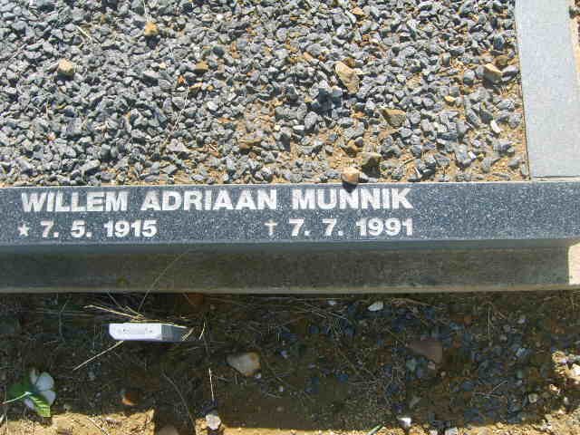 MUNNIK Willem Adriaan 1915-1991