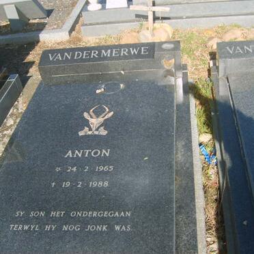 MERWE Anton, van der 1965-1988