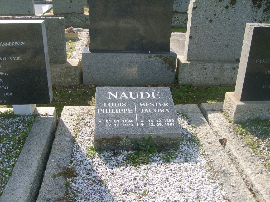 NAUDE Louis Philippe 1894-1979 &amp; Hester Jacoba STRAUSS 1899-1967