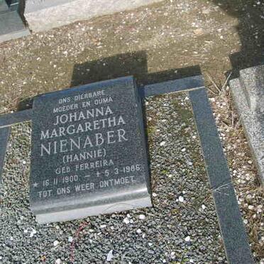 NIENABER Johanna Margaretha nee FERREIRA 1900-1986
