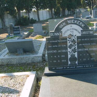 NIEKERK Barend Jacobus, van 1914-1973 &amp; Christina Johanna 1906-1976