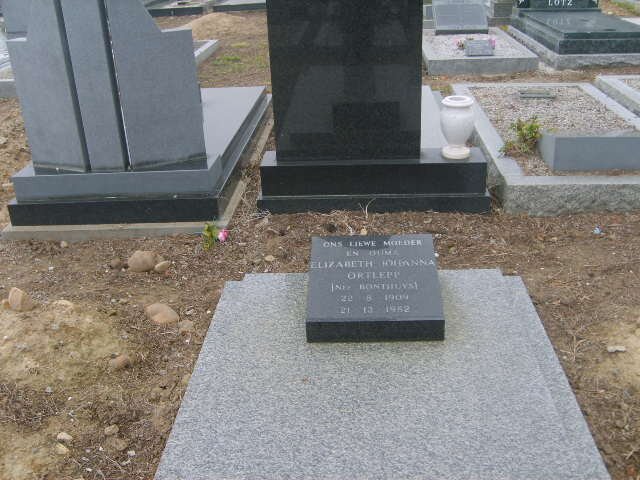 ORTLEFF Elizabeth Johanna nee BONTHUYS 1909-1982