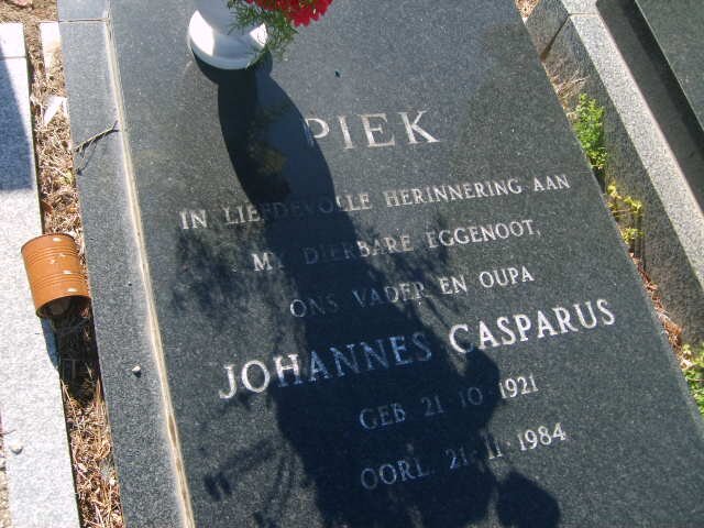 PIEK Johannes Casparus 1921-1984