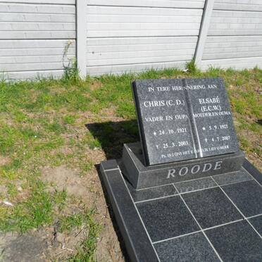 ROODE C.D. 1921-2003 &amp; E.C.W. 1921-2007