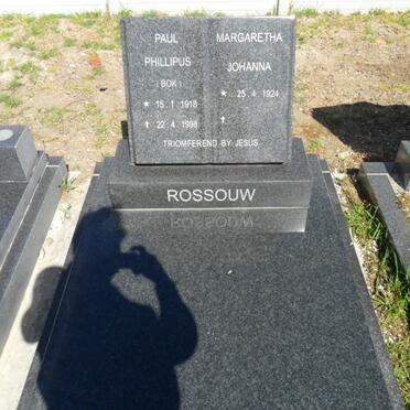ROSSOUW Paul Phillipus 1918-1998 &amp; Margaretha Johanna 1924-