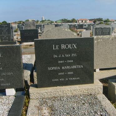 ROUX J.A van Zyl, le 1880-1968 &amp; Sophia Margaretha 1897-1985