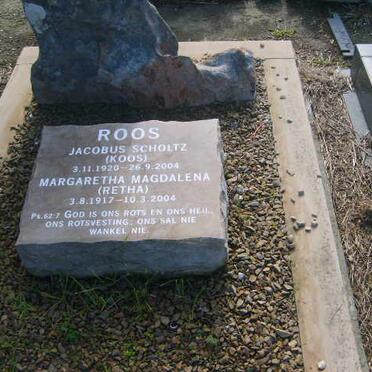 ROOS Jacobus Scholtz 1920-2004 &amp; Margaretha Magdalena 1917-2004