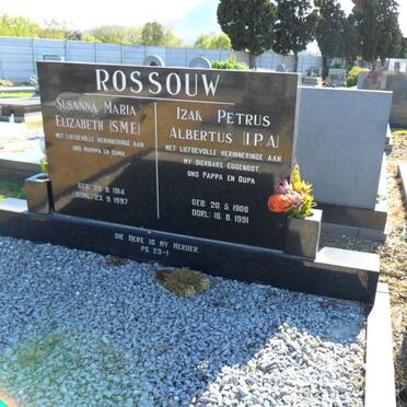 ROSSOUW Izak Petrus Albertus 1906-1991 &amp; Susanna Maria Elizabeth 1914-1997