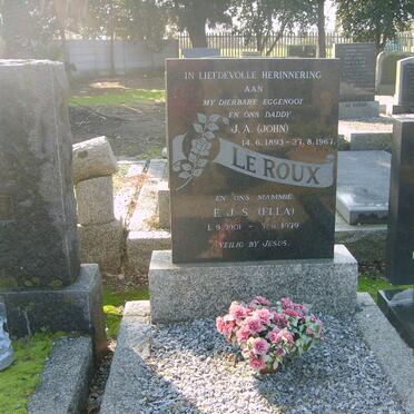 ROUX J.A., le 1893-1967  &amp; E.J.S. 1901-1979