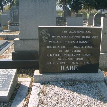 RABE Wynand Petrus Johanna 1890 1869 &amp; Elizabeth Wilhelmina VAN DER WESTHUIZEN 1893-1977