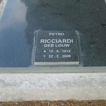 RICCIARDI Petro nee LOUW 1912-2009