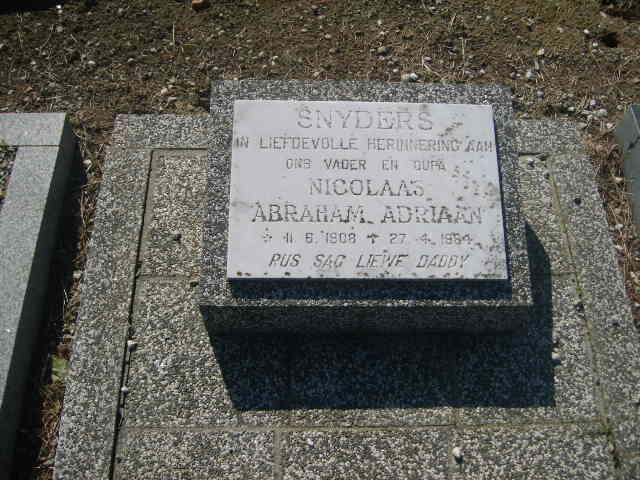 SNYDERS Nicolaas Abraham Adriaan 1908-1984