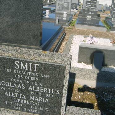 SMIT Nicolaas Albertus 1909-1989 &amp; Aletta Maria FERREIRA 1919-1990