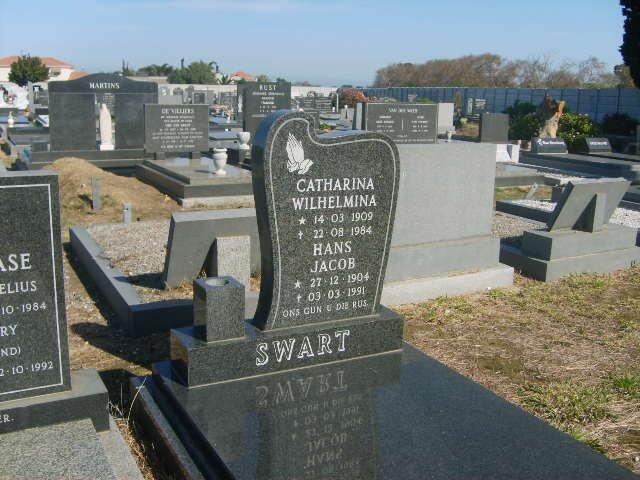 SWART Hans Jacob 1904-1991 &amp; Catharina Wilhelmina 1909-1984