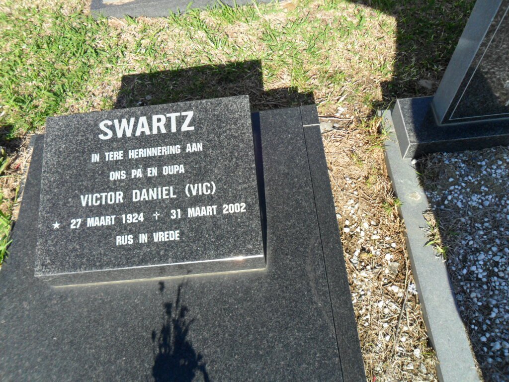 SWARTZ Victor Daniel 1924-2002