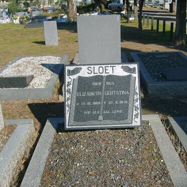 SLOET Elizabeth Gertstina 1909-1979