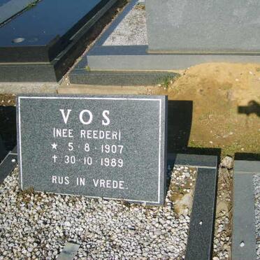 VOS ?? nee VAN REEDER 1907-1989