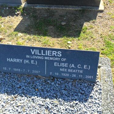 VILLIERS H.E. 1915-2007 &amp; A.C.E. BEATTIE 1920-2001