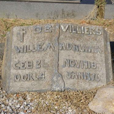 VILLIERS Willem Adriaan, de 1918-1976