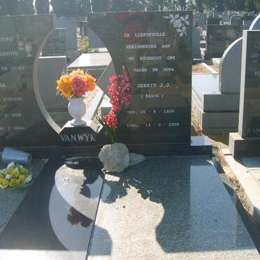 WYK Gerrit J.J., van 1926-2009 &amp; Rena VAN SCHOOR 1928-1984